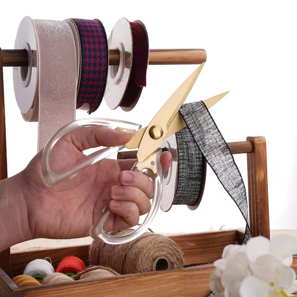 Gold Scissors with Acrylic Handle - Stainless Steel - Image 2