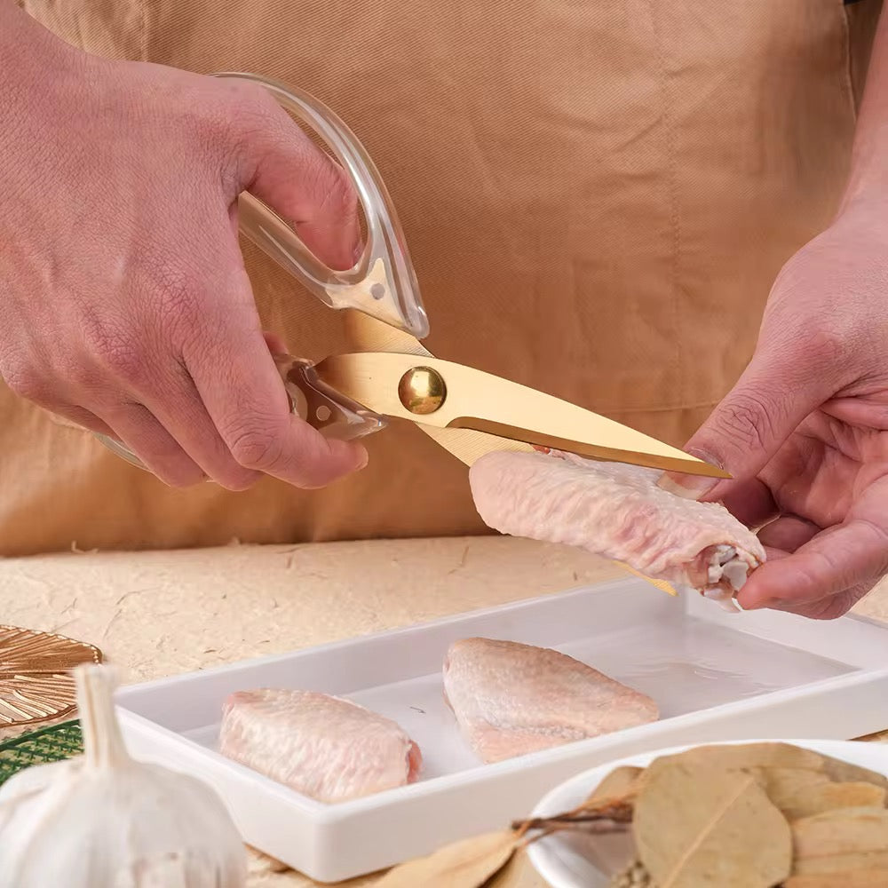 Gold Scissors with Acrylic Handle - Stainless Steel - Image 5