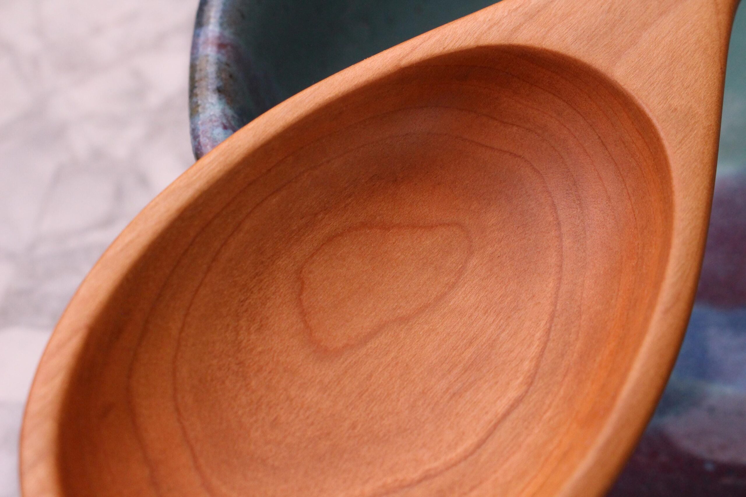 Handmade heirloom quality wooden stirring and mixing spoon hand hand - carved from Cherry wood, Maple wood, and Walnut wood. - Image 4