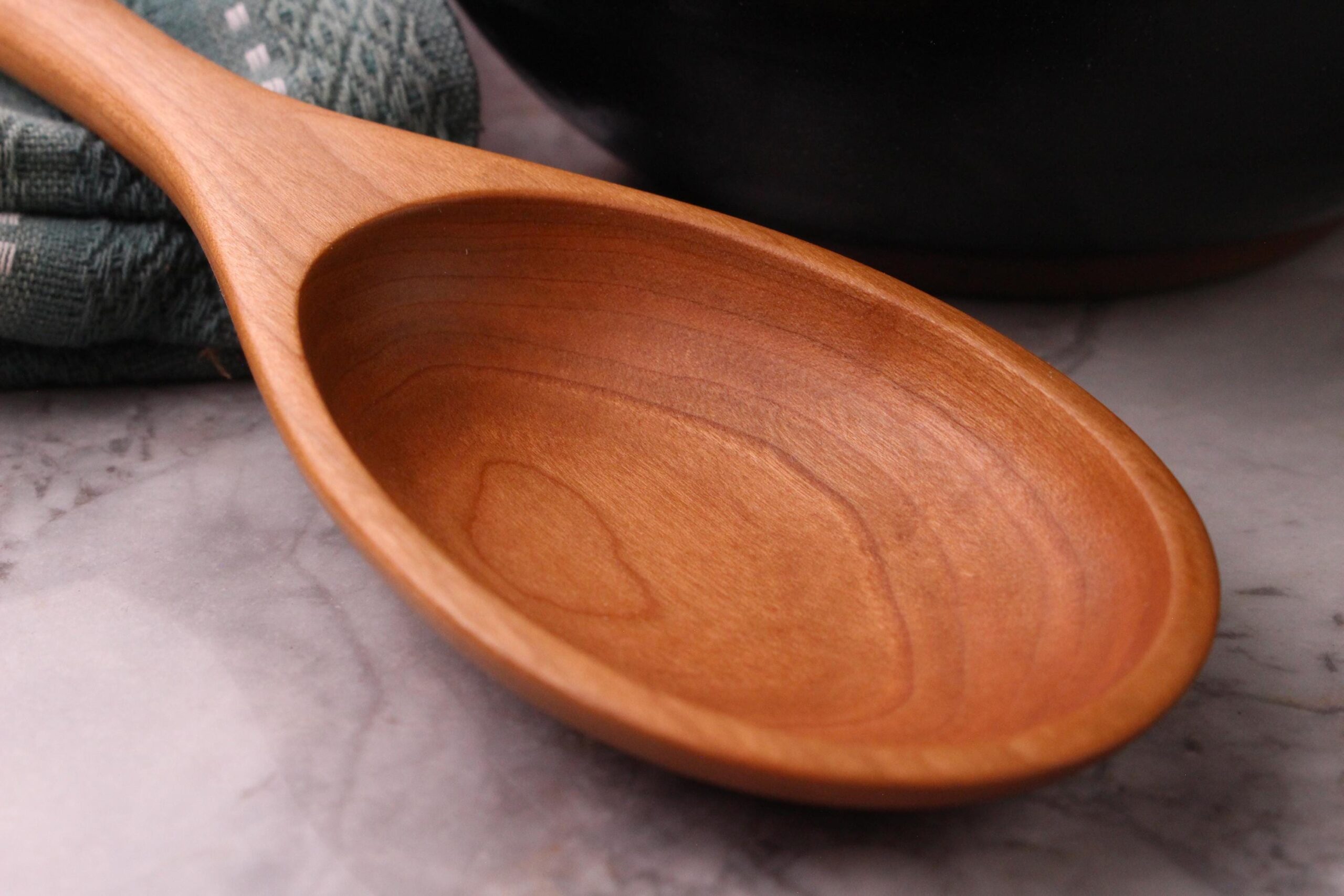 Handmade heirloom quality wooden stirring and mixing spoon hand hand - carved from Cherry wood, Maple wood, and Walnut wood. - Image 7