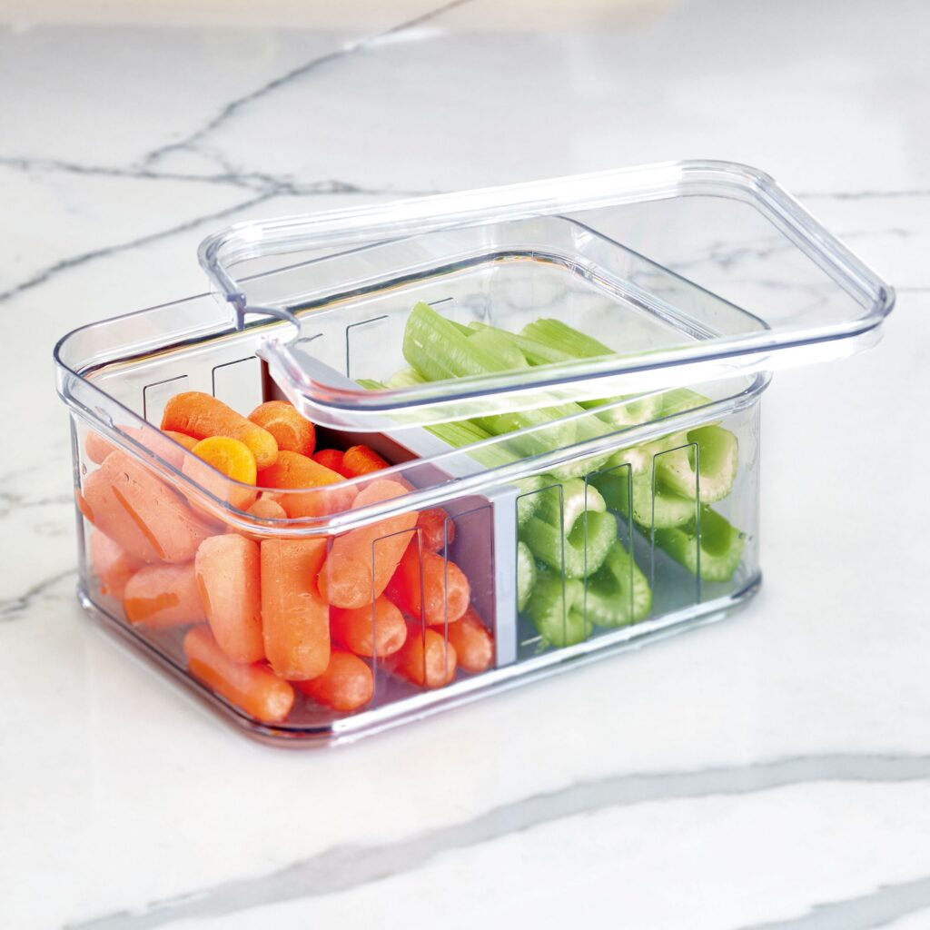 Fridge And Pantry Organiser With Dividers- Crisp Small